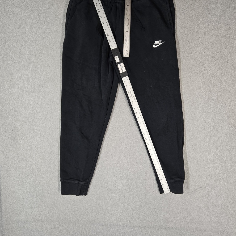 Nike Men Pants L Black Embroidered Sweatpants Club Fleece Logo Swoosh